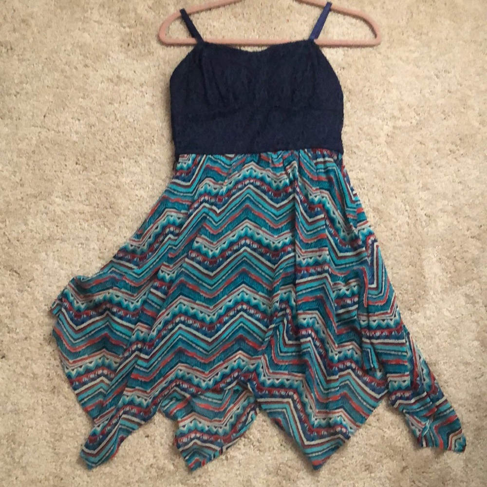 Two tone nanny print dress